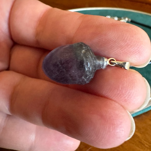 Set of 4 pendants with cord. Groot, Dragon head, acorn, and Paw.  Fluorite - Picture 4 of 6